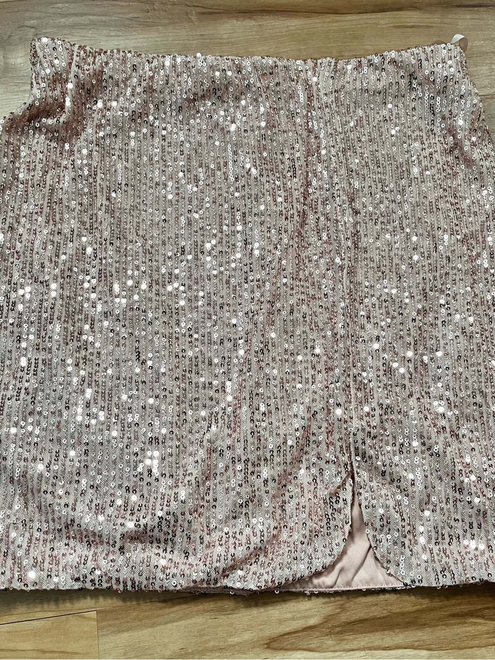 City Studio Blush Pink Sequin Skirt